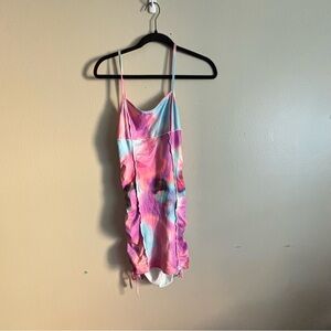 Colorful Tie-Dye Spaghetti Strap Dress